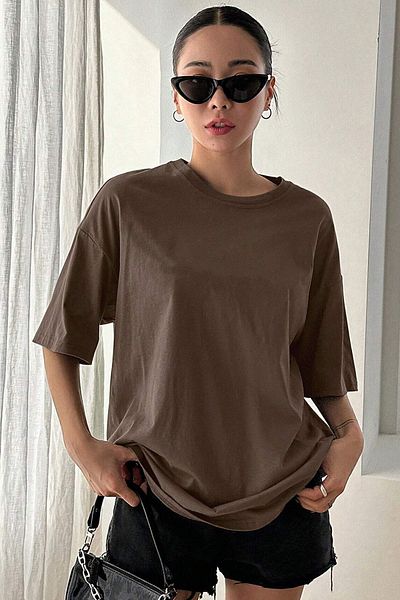 uyguntarz Unisex-Übergröße-T-Shirt „Do What“ mit Aufdruck auf der Rückseite