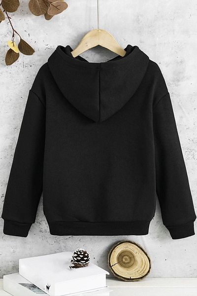uyguntarz Kinder-Sweatshirt mit Minimal-Linienzeichnung-Print
