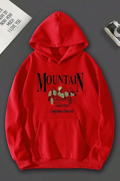 uyguntarz Унисекс суичър с щампа Montain