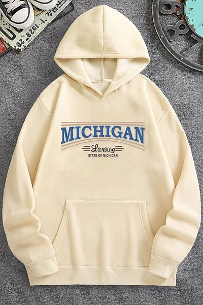 uyguntarz Unisex φούτερ με σχέδιο Michigan