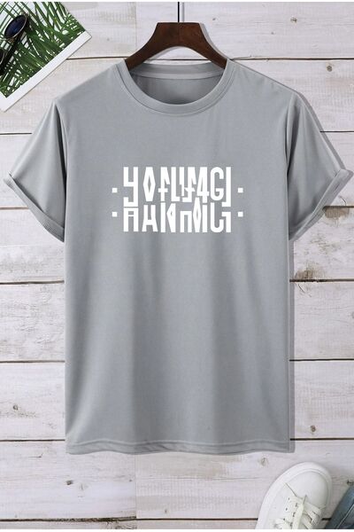 trendypassion Hanımcı Yazılı Katlamalı Tasarım Tshirt