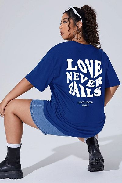 uyguntarz Μπλουζάκι Unisex Love Never Fails με στάμπα