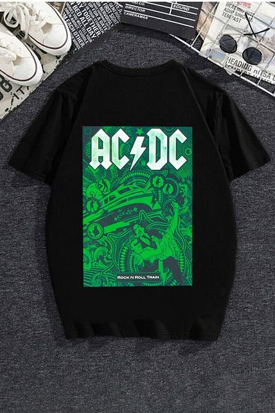 trendypassion Herren-T-Shirt mit Acdc-Rückendruck