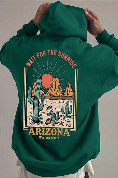 uyguntarz Unisex φούτερ με στάμπα Arizona