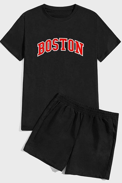 uyguntarz BOSTON Print Shorts Set