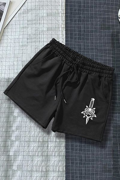 trendypassion Σχέδιο εμπριμέ βαμβακερό Unisex χτενισμένο βαμβακερό σορτς