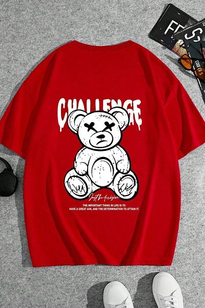 uyguntarz Μπλουζάκι Unisex Chalenge Back Printed Design