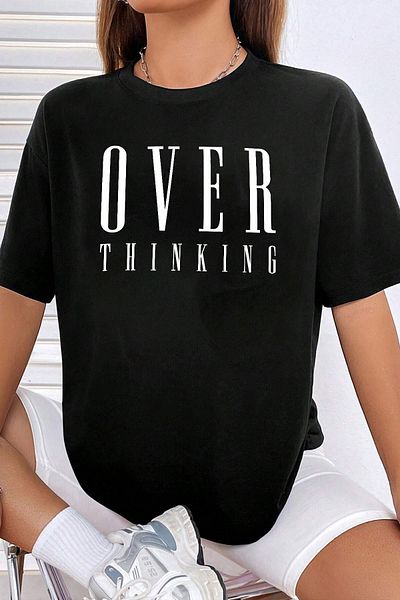 uyguntarz Μπλουζάκι Unisex Over Thinking Printed Design