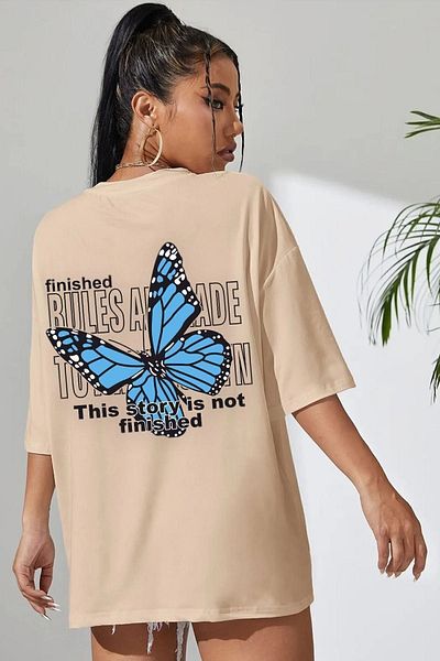 uyguntarz Unisex-T-Shirt mit Schmetterlingsmuster