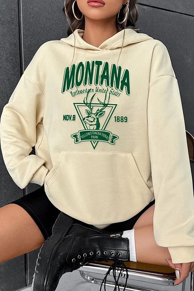 uyguntarz Φούτερ με στάμπα Montana Unisex