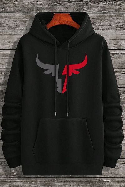 uyguntarz Unisex oversize mikina - Bull Design Printed