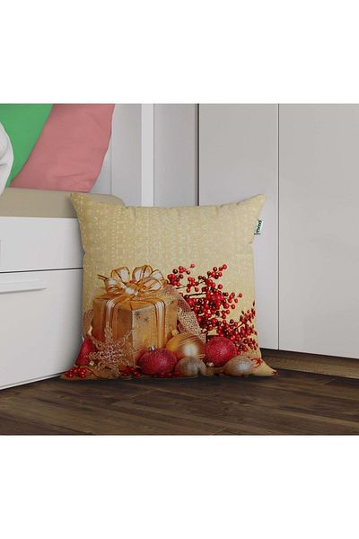 Sakallı Husă de pernă decorativă imprimată 3D cu tematică de Anul Nou