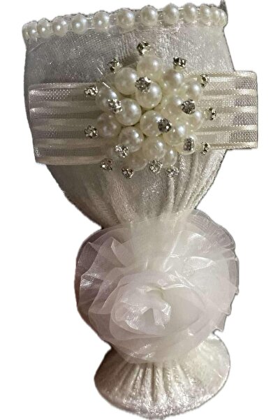 GÜVEN Puf Ayaklı İğnedenlik Tül ve Boncuk Kaplama İğne Yatağı 1 ADET