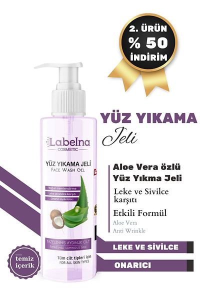 Labelna Cosmetic Vitamin C Anti-Acne and Blackhead, Purifying and Refreshing Facial Cleansing Gel 400 Ml