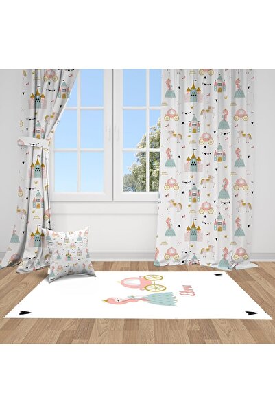 Bebemotto Princess And Carriage, White, Pink, Blue Imported Fabric, Children'...