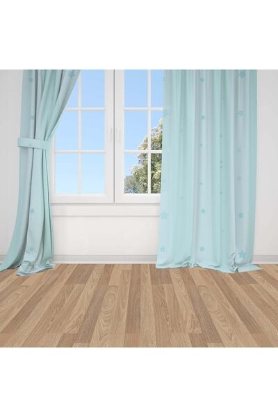 Bebemotto Mint Yeşili, Yıldızlı, Ithal Kumaş, Çocuk Ve Bebek Odası Fon Perde ...