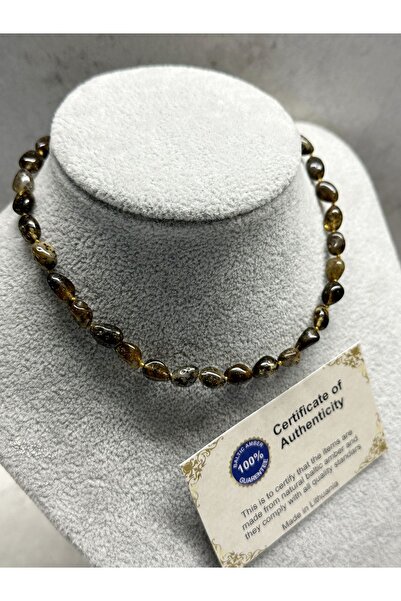 Alturki Tesbih قلادة على شكل قطرة من العنبر الأحفوري للأطفال