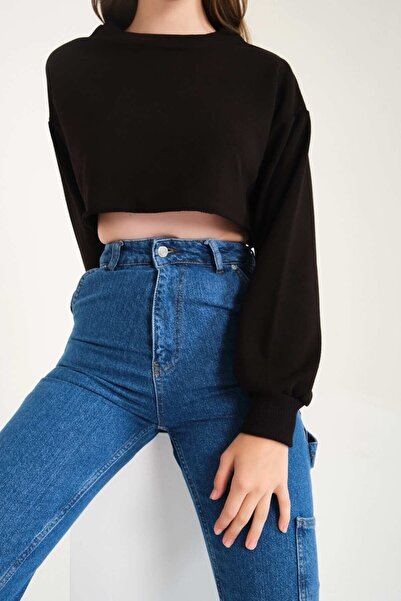 İmpavido - Dámská mikina Crop Oversize střihu se třemi vlákny Polarless