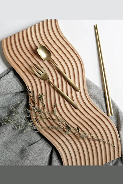 ÇELİKAY Mien Bambu Dalgalı Sunumluk 39x16x1.5 Cm