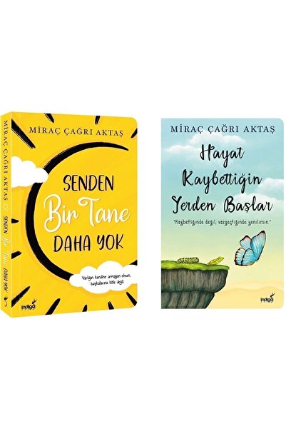 İndigo Kitap Hayat Kaybettiğin Yerden Başlar - Senden Bir Tane Daha Yok Miraç Çağrı Aktaş 2 Kitap Set