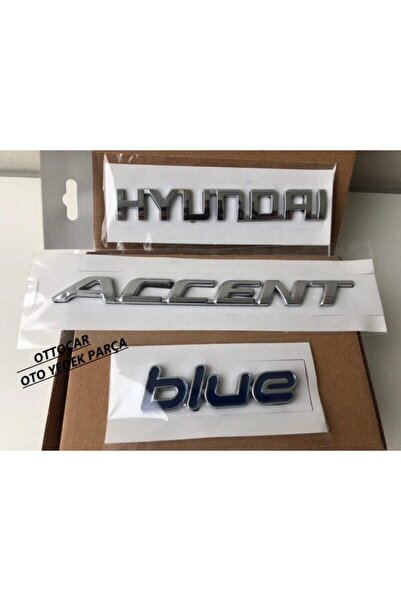 Hyundai Accent Blue Bagaj Yazısı-yazı Set Takım-blue Kasa Için