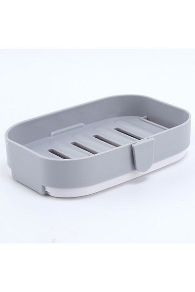 isgstore Стенен държач за сапунерка за баня, пластмасов, с цедка M-1841