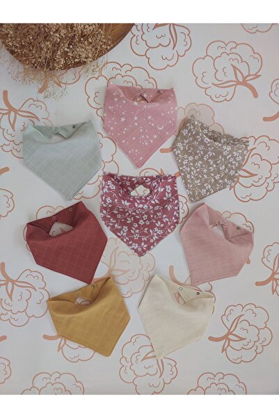 AngelsHug 100% عضوي موسلين طبقة مزدوجة وشاح الطفل طوق طعام الطفل ولعاب الأطفا...