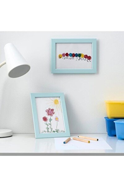 IKEA Fiskbo A5 Picture Frame 13x18 Cm Turquoise