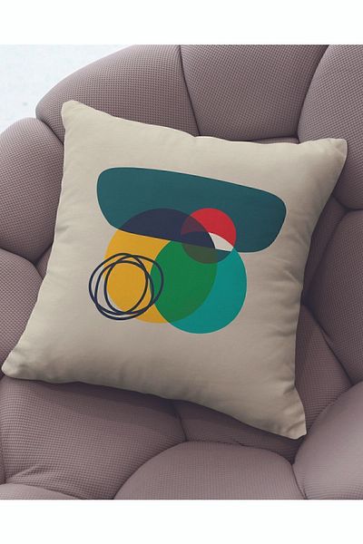 ÖZENEV 43X43 cm Velvet Throw Pillow Cover - Soft and Decorative Living Room Abstract