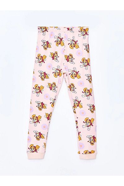 LC Waikiki LCW Baby - Pink Paw Patrol Print, Ελαστική μέση για κοριτσίστικες πιτζάμες