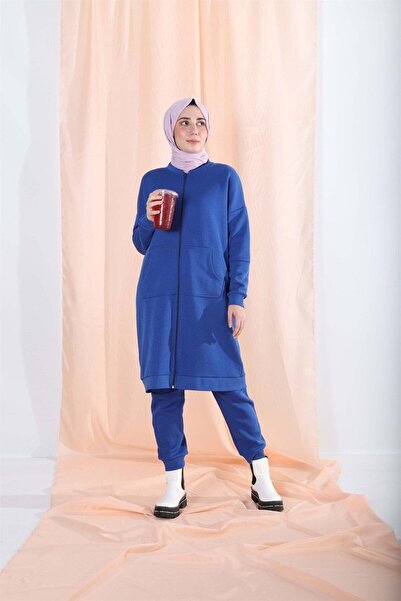 Plistre 1919_Σετ χιτζάμπ αθλητικής φόρμας με φερμουάρ