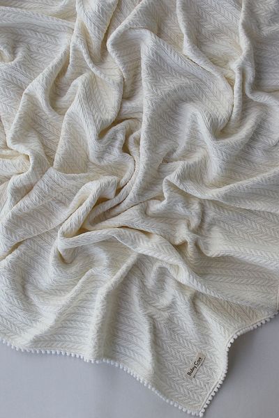Baby Cais Collection Ecru Colored 100% Organic Muslin Baby Blanket and Blanket Set