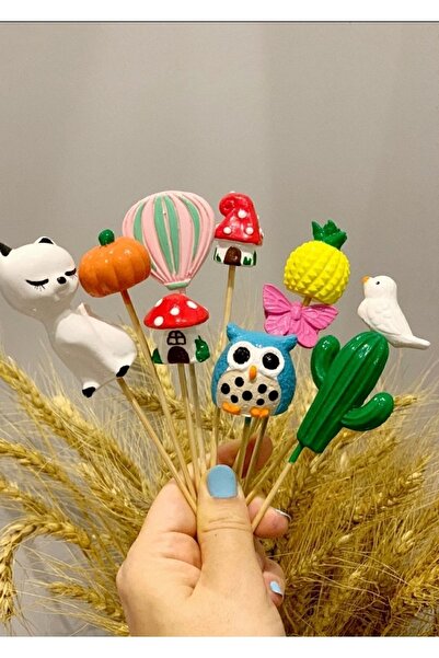 Dekoratif 10'lu Karışık Taş Saksı Süsü - Saksı Dibi Süsü - Saksı Aksesuarı - Terrarium Süsleri