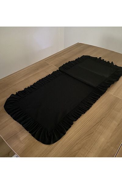 LILYUM Bumbac Poliester Volanat Runner 40x140 Cm