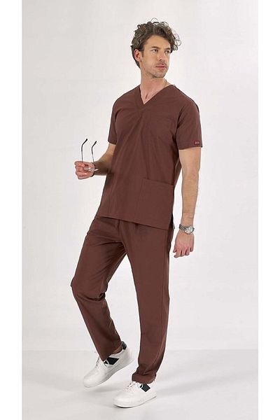 Uçak Medikal Tricou Cocoa U-flex Lycra Scrubs Team Doctor & Nurse