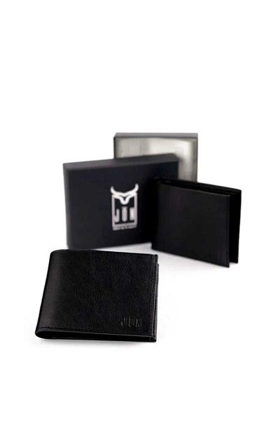 jön Men's Black Genuine Leather Wallet
