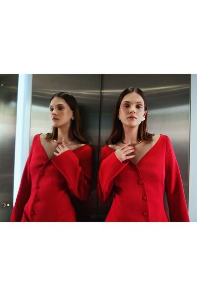 SEIZE THE DAY AUDREY WOMEN'S Fabric Heart Collar DRESS