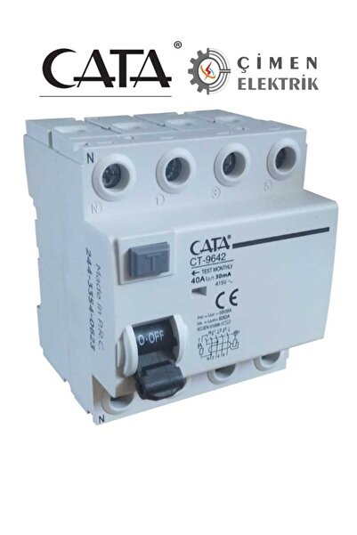 Cata Ct 9642 4x40a 30ma 6ka Trifaze Kaçak Akım Rölesi