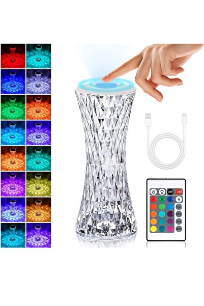 Elif mağazacılık Diamond Table Lamp Usb Charcing ( Dokunmatik , Kumandalı Usb...