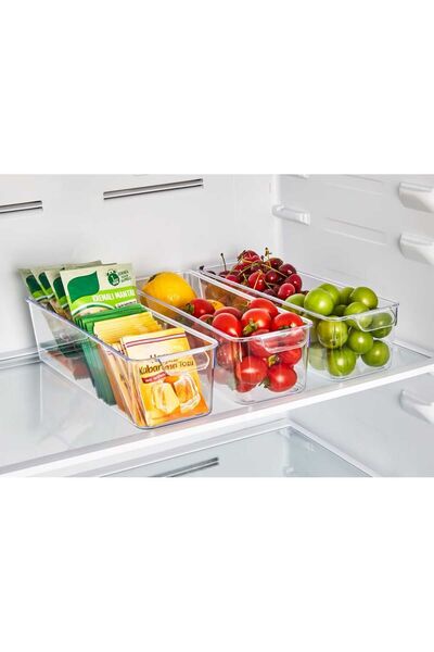 Arbu Home Transparent Refrigerator Organizer In-Cabinet Organizer 3 Pcs
