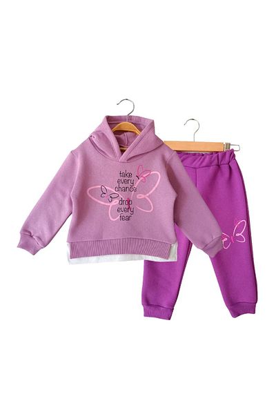 c.c.l. coccolin kids baby clup Girl's Butterfly Printed Set - Top and Bottom Set