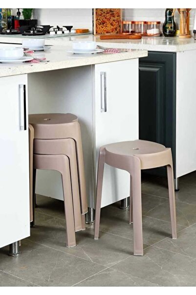 Arbu Home 4'lü Ultra Dayanıklı Modern Tasarım Kırılmaz Tabure