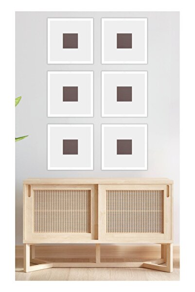 Tuğra Sanat Galerisi Fotoğraf Çerçeve Seti 6 Adet 37x37 Cm Iç Ölçü 15x15 Beya...