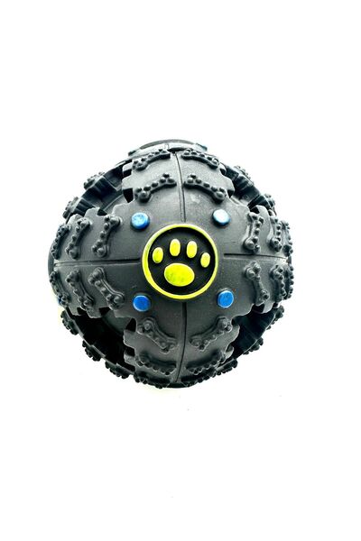 Tasma Market Siyah Sesli Premium Köpek Topu Oyuncağı