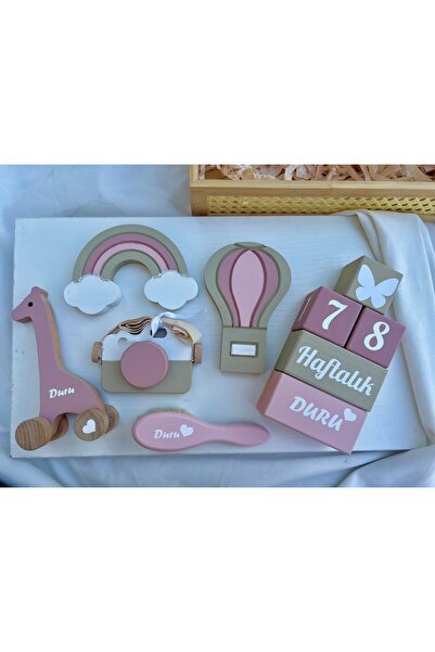 mogokids Krem pudra pembeli objeli tam set isimli