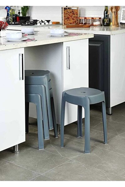 Arbu Home 4'lü Ultra Dayanıklı Modern Tasarım Kırılmaz Tabure