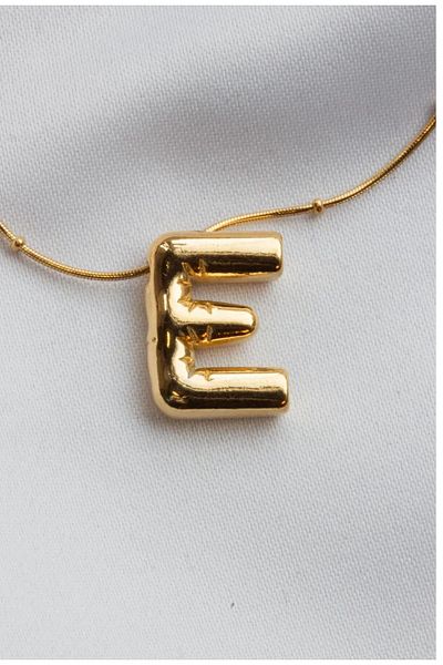 the canelif accessories New Hali Stainless Steel E Balloon Letter Necklace - Your Elegance
