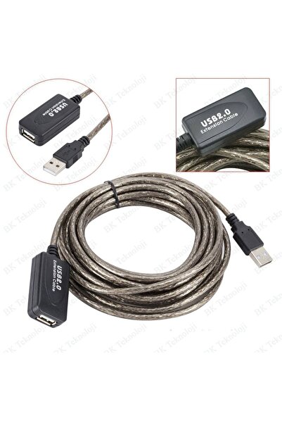 BK Teknoloji 5 Metre Sinyal Güçlendiricili Yeni Çipli Aktif Usb 2.0 Uzatma Ka...