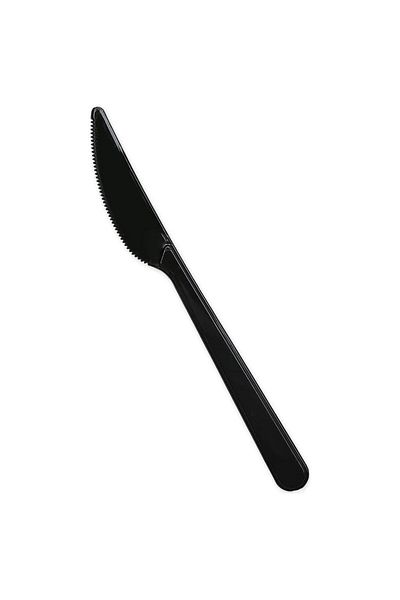 DOKU AMBALAJ Dessert & Pastry & Party & Celebration Luxury Black Plastic Blade 100 Pack