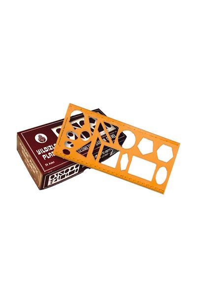 Yıldızlar Yayınları Geometry Template Ruler 1.25 Cm Code:040 Mixed Color Template Ruler 25 Cm 1 Piece
